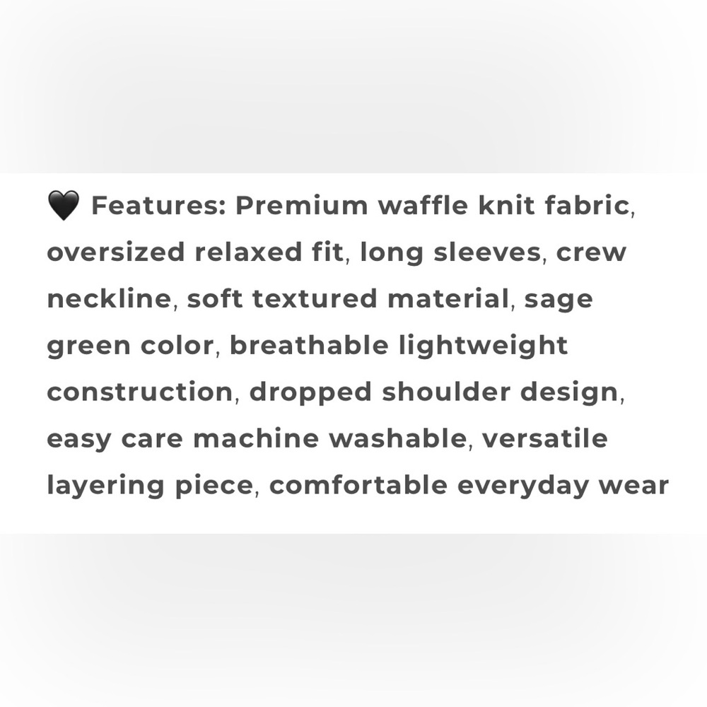 Gilli Top: Plus Size Top. Oversized Comfy Waffle Knit in Sage Green - Picture 7 of 10